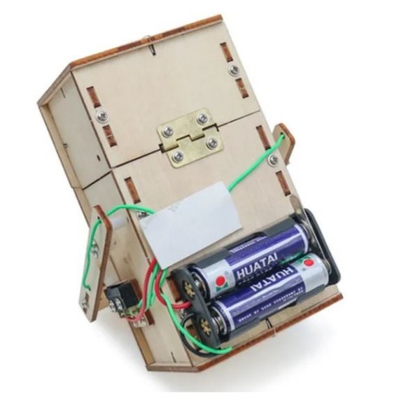 Robot Piggy Bank STEM Craft DIY Wood Coin Eating Puzzle Project Science Toy - Picture 9 of 10